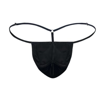 Men's Elegant Black Velvet G-String by Booty Bling