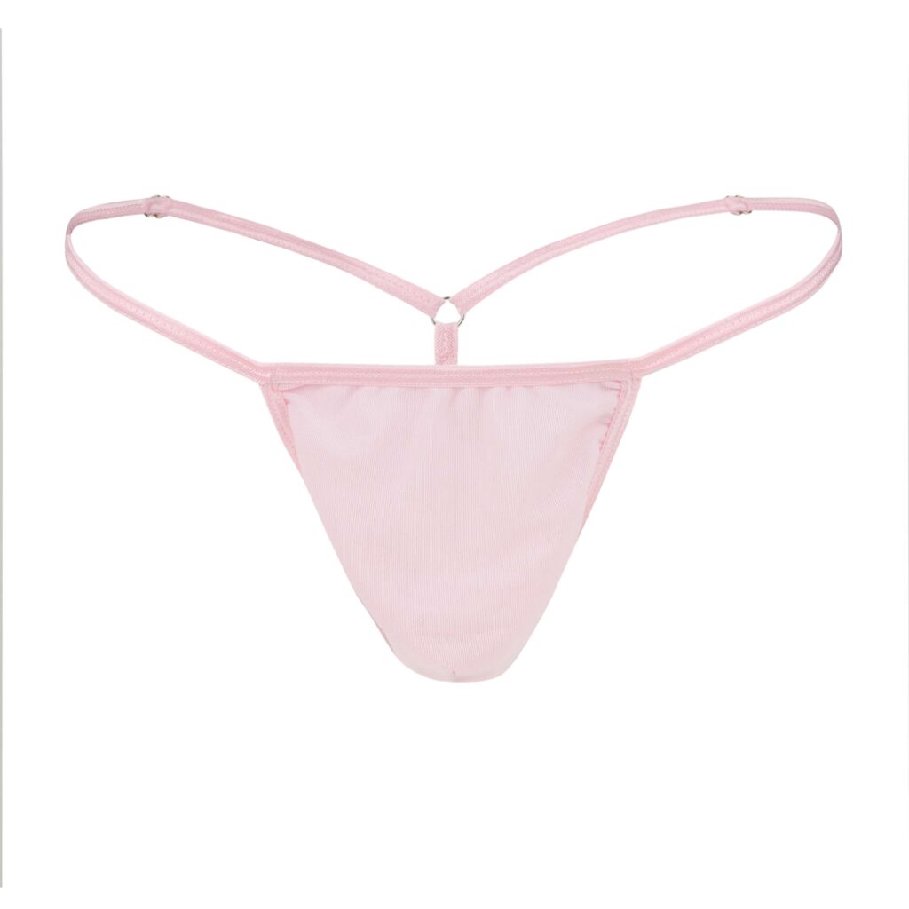 Men's Elegant Pink Stretch Mesh G-String Thong- Booty Bling