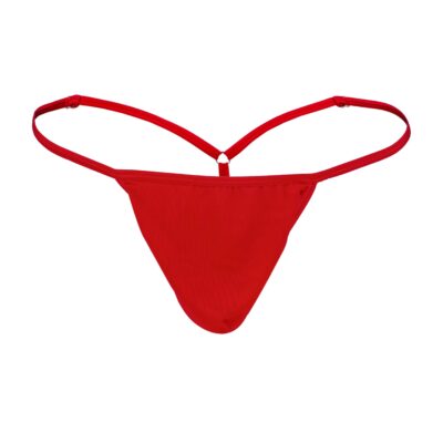 Men's Elegant Red Stretch Mesh G-String Thong - Booty Bling