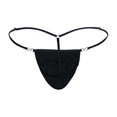 Men's Exquisite Black Stretch Mesh G-String Thong - Booty Bling