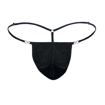 Men's Exquisite Black Velvet G-String Thong- Booty Bling