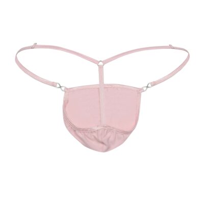Men's Exquisite Pink Cotton Spandex G-String Thong- Booty Bling