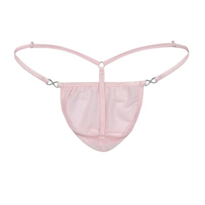 Men's Exquisite Pink Stretch Mesh G-String Thong - Booty Bling