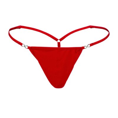 Men's Exquisite Red Stretch Mesh G-String Thong- Booty Bling