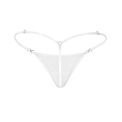 Women's Exquisite White Stretch Mesh G-Strings - Booty Bling