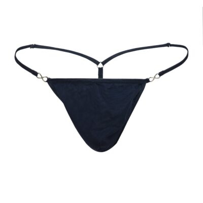 Men's Exquisite Black Stretch Mesh G-String Thong